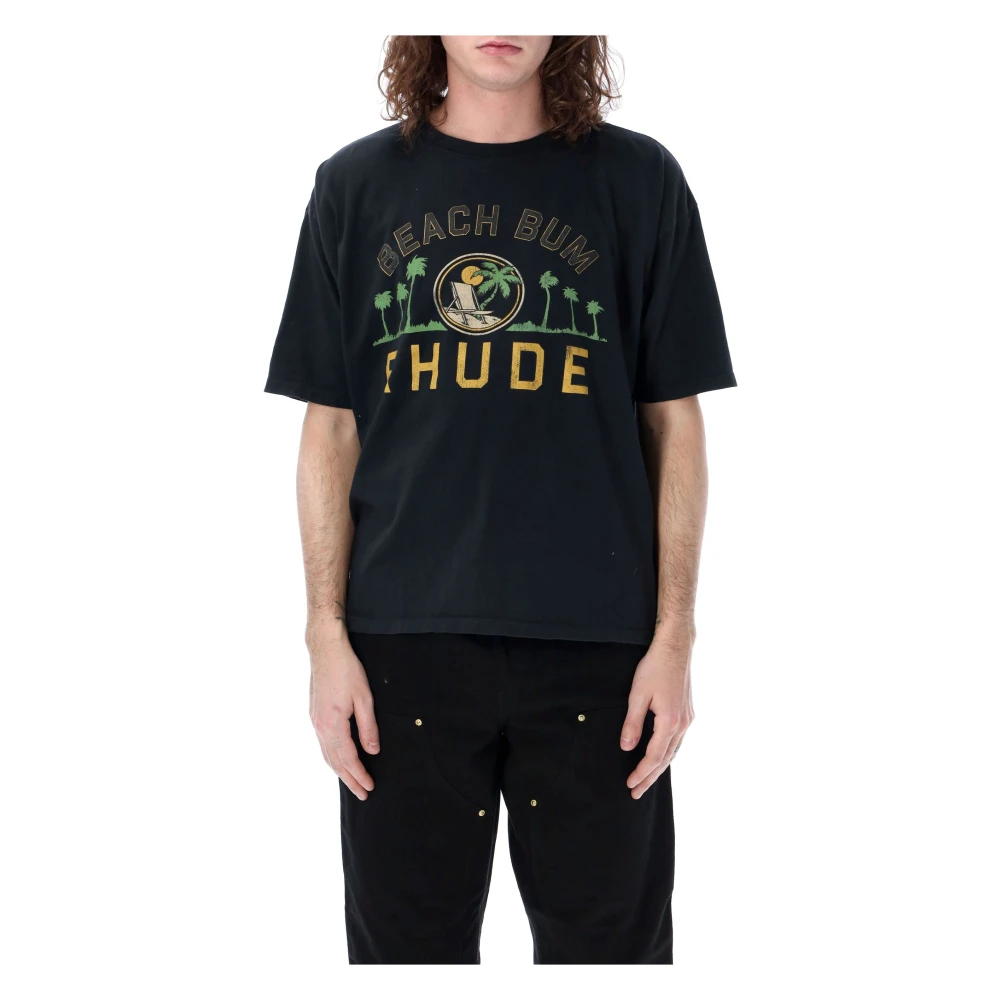 Rhude Strand Bum Print T-shirt Black Heren