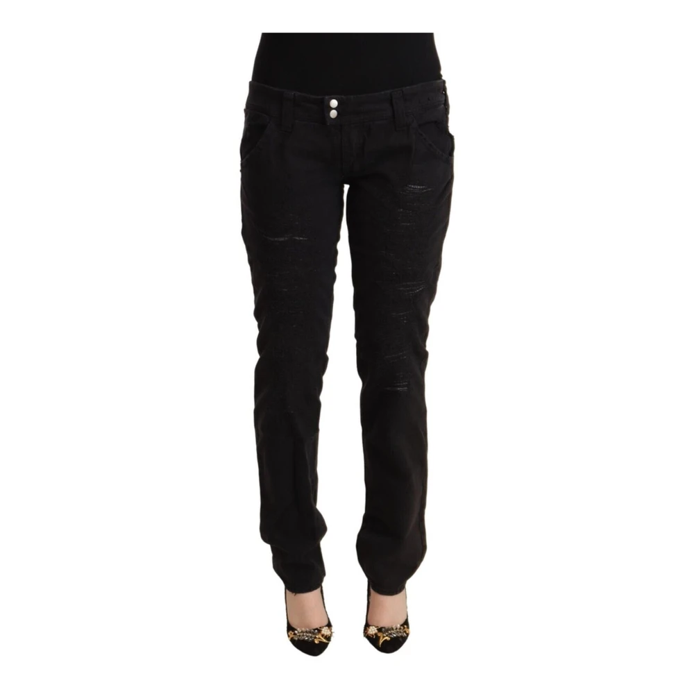 Cycle Women's Black Slim Fit Jeans, W31, Distressed Slim Fit Denim Jeans