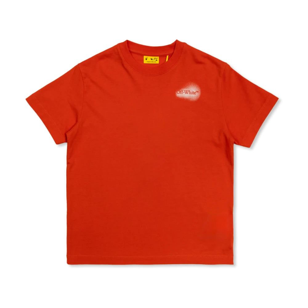 Off White T-shirt med tryckt logotyp Red, Unisex