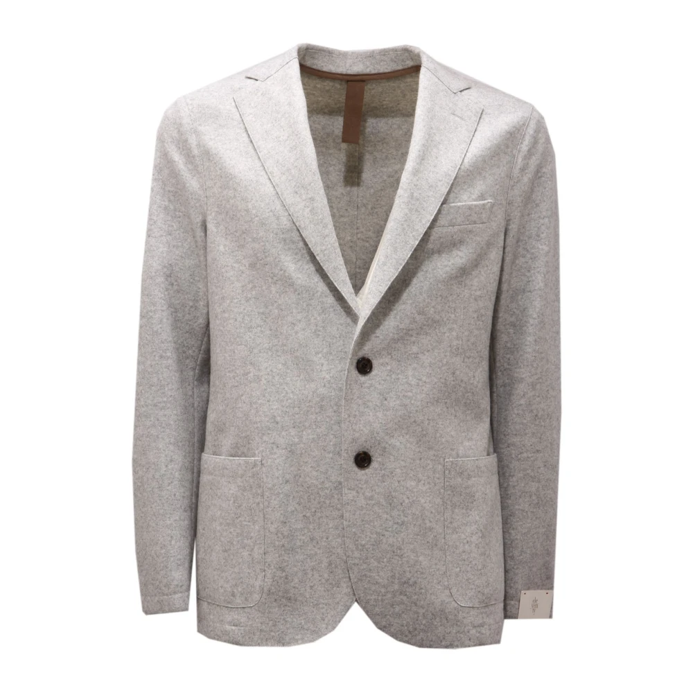 Eleventy Men's Gray Blazers, 2XL, Light Grey Wool Jacket