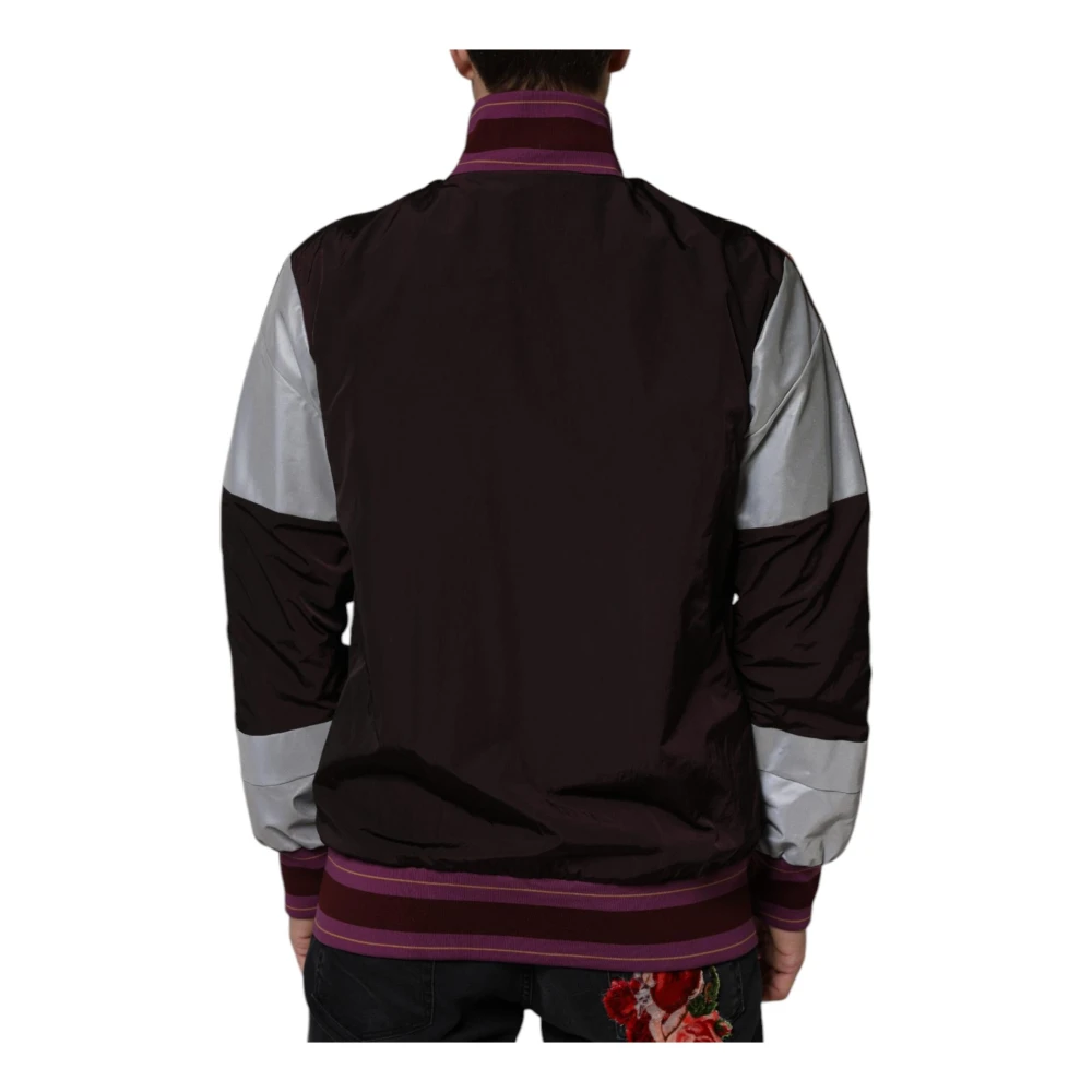 Dolce & Gabbana Bomberjack met Logo Details Multicolor Polyester Multicolor Heren