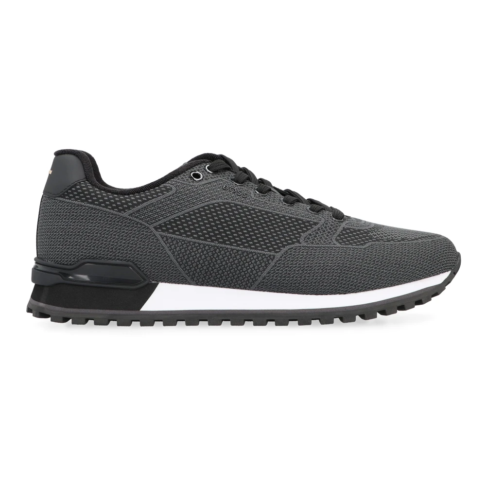 Hugo Men's Gray Sneakers, 9 Uk, Low-Top Parkour Trainers L Runn