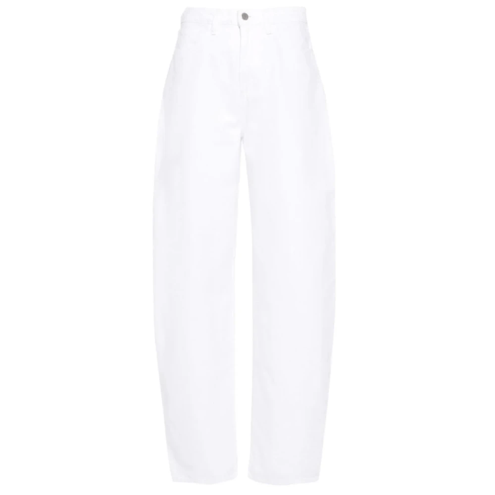 Khaite Witte Tapered Denim Jeans White Dames