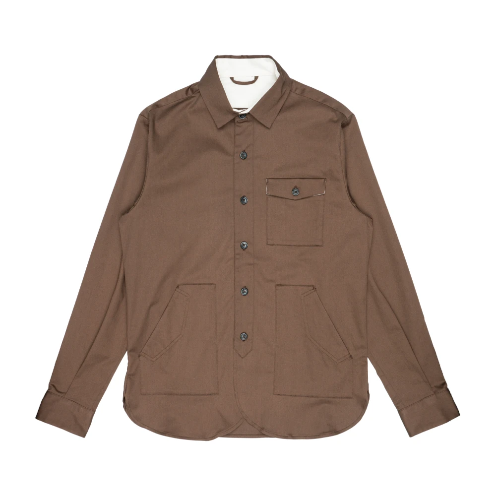 Nine In The Morning Japanse gabardine jas overhemd Brown Heren