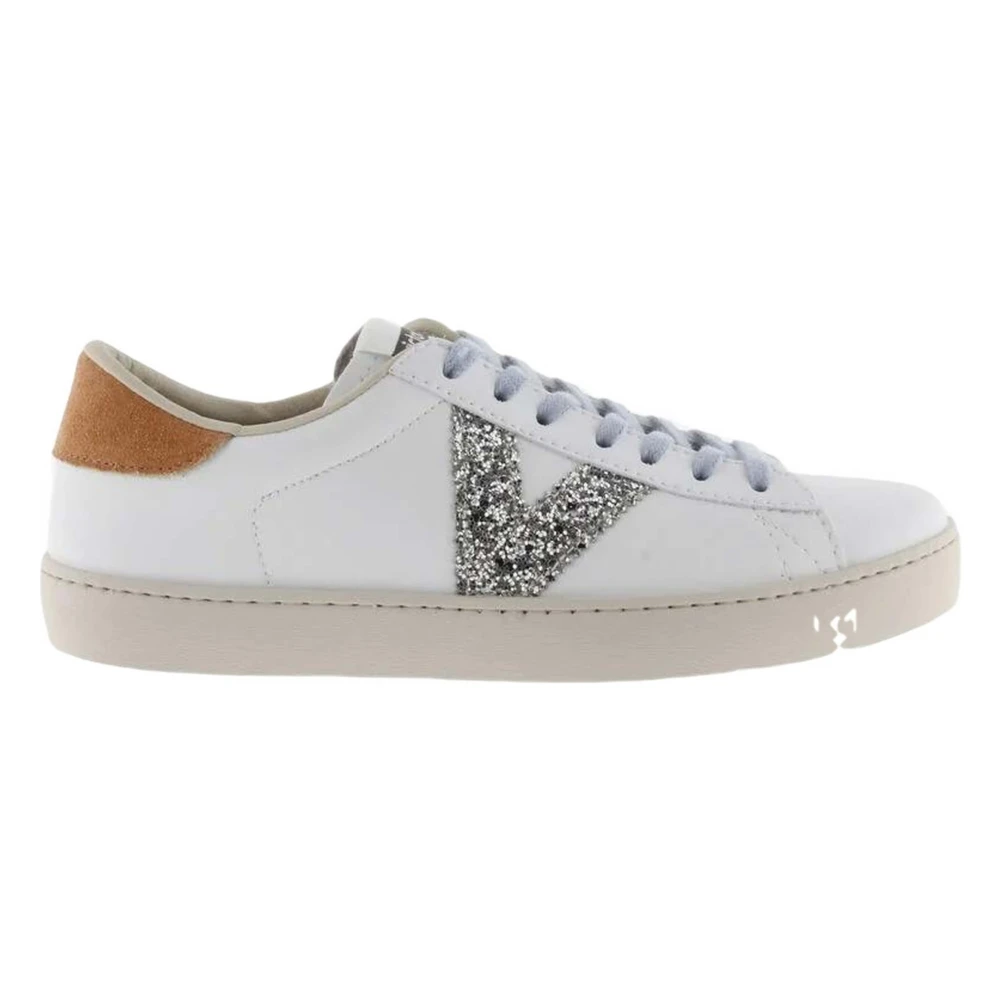 Victoria Berlín Efecto Piel & Glitter Sneakers White, Dam