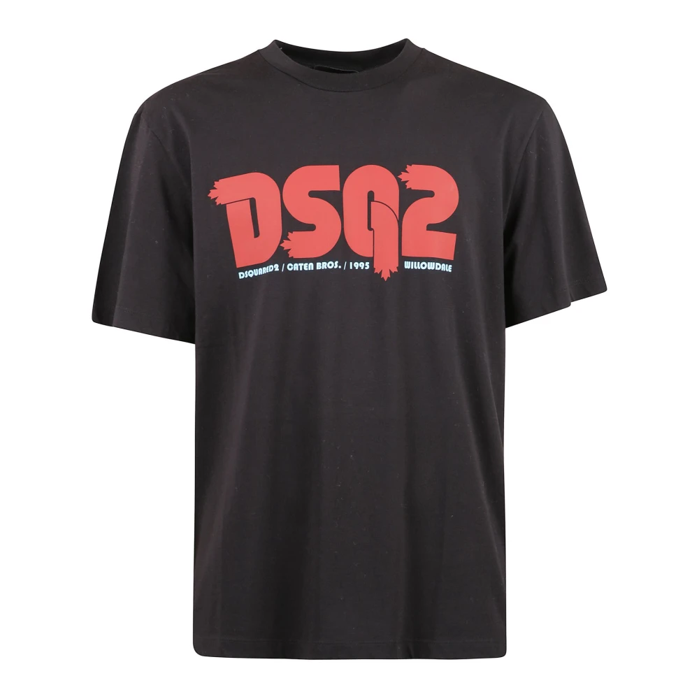Dsquared2 Casual Katoenen T-shirt voor Mannen Black Heren