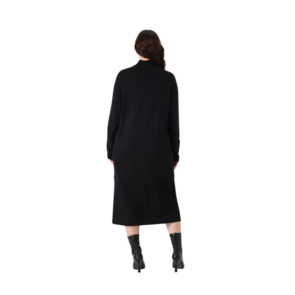 Marina Rinaldi Elegante Zwarte Jurk Simeone Black Dames