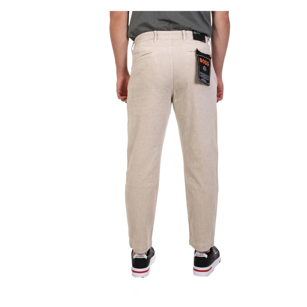 Hugo Boss Heren Chino Shyne Broek Beige Heren