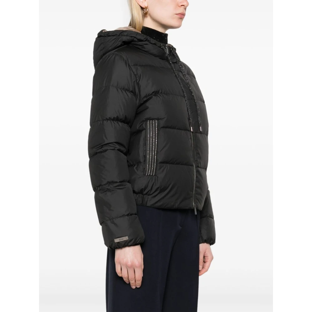 PESERICO Stijlvolle Jas voor Mannen Black Dames