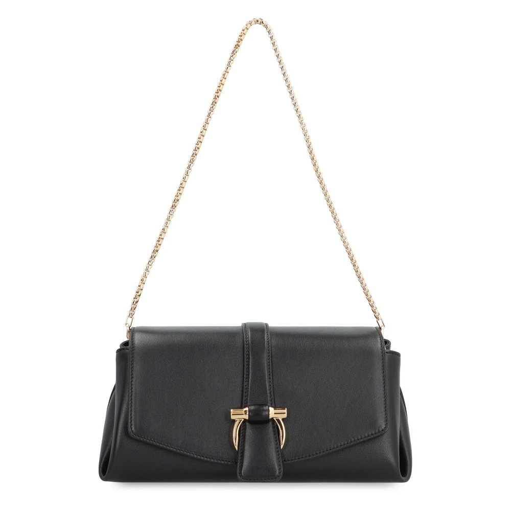 Ferragamo Women's Black Flap Small Shoulder Bag