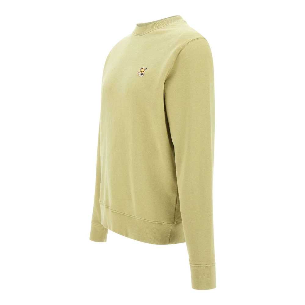 Maison Kitsuné Groene Katoenen Sweatshirt met Fox Logo Green Heren