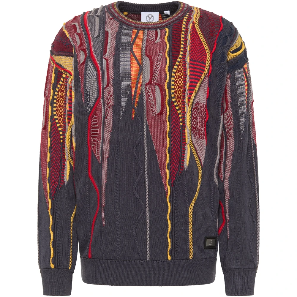 Carlo colucci Tijdloze gebreide trui voor veelzijdige stijl Multicolor Heren