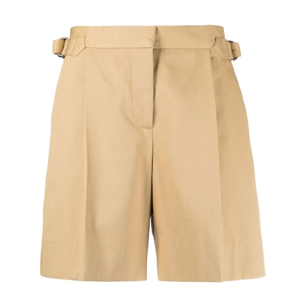 See by Chloé Brun Läder Casual Bermuda Shorts Brown, Dam