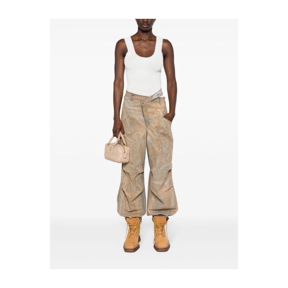 alexander wang Tanktop met reliëflogo White Dames
