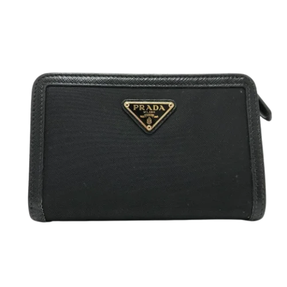 Prada Vintage Pre-owned Leather wallets Black Dames