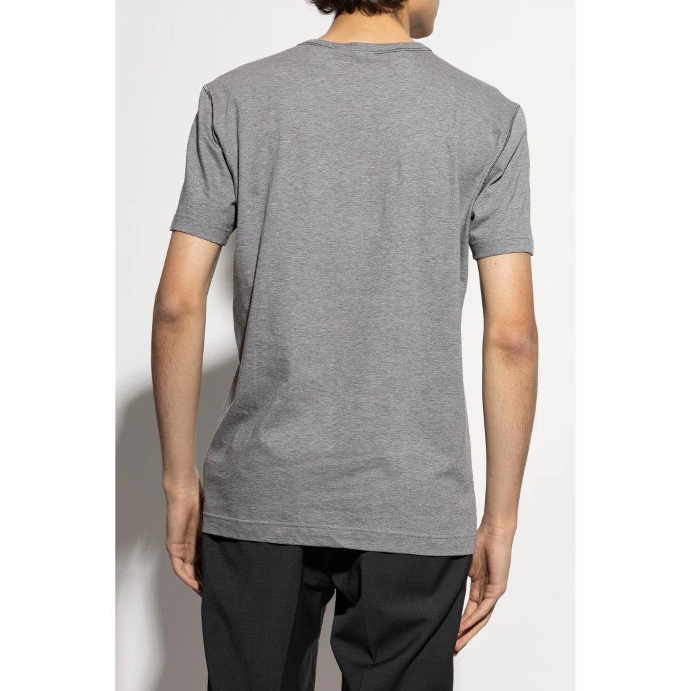 Dolce & Gabbana T-shirt met logo applicatie Gray Heren