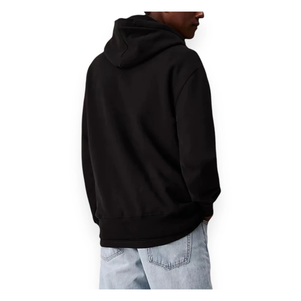Calvin Klein Chenille Monologo Hoodie Black Heren
