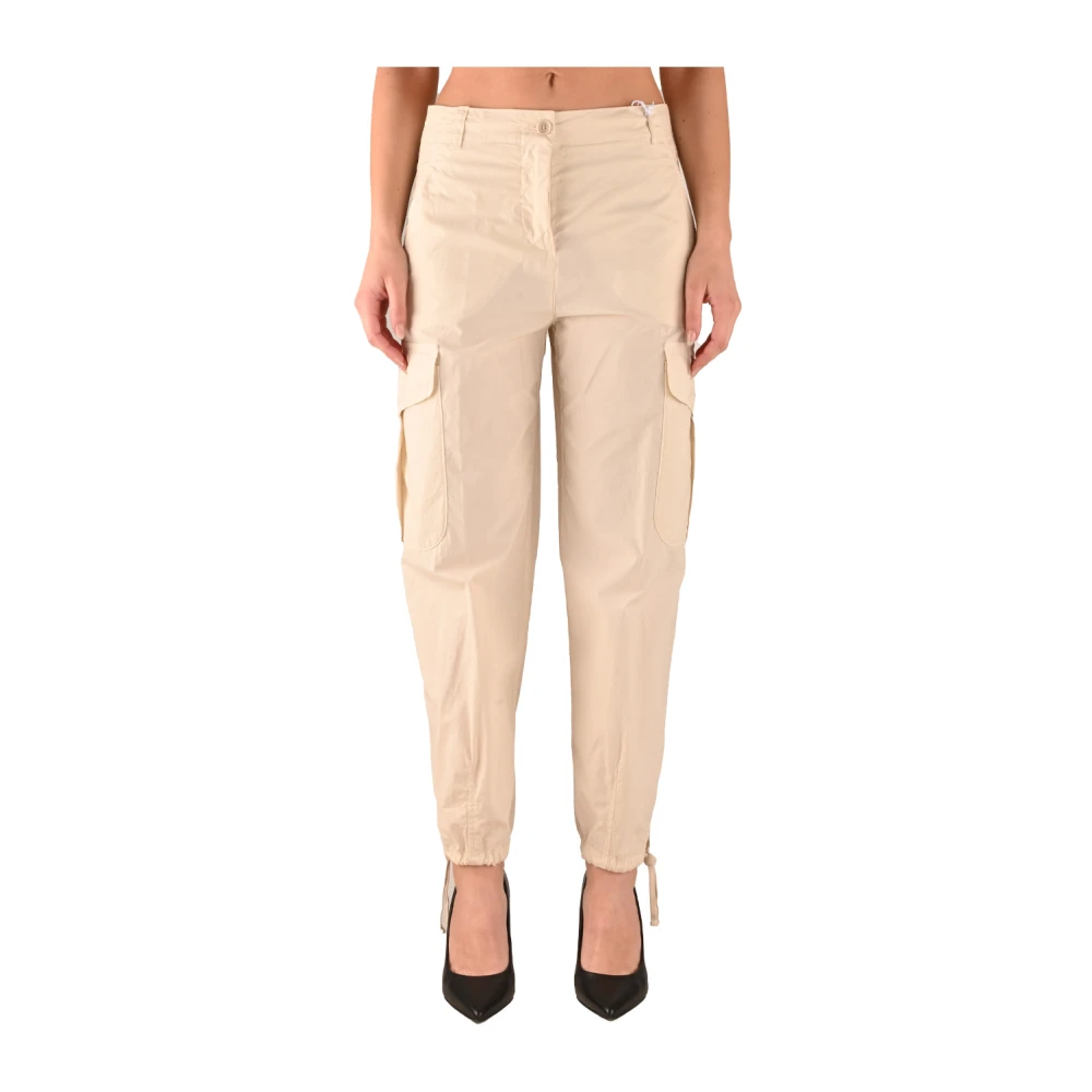 Aspesi Cargo Katoenen Broek voor Zomerse Dagen Beige Dames