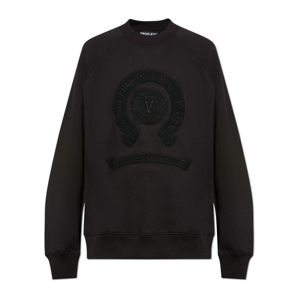 Versace Jeans Couture Sweatshirt med broderad logotyp Black, Herr