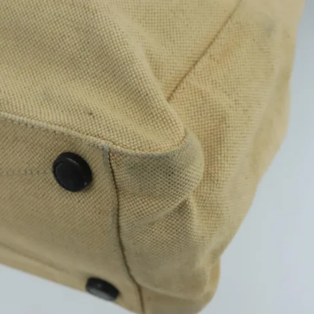 Prada Vintage Pre-owned Canvas prada-bags Beige Dames