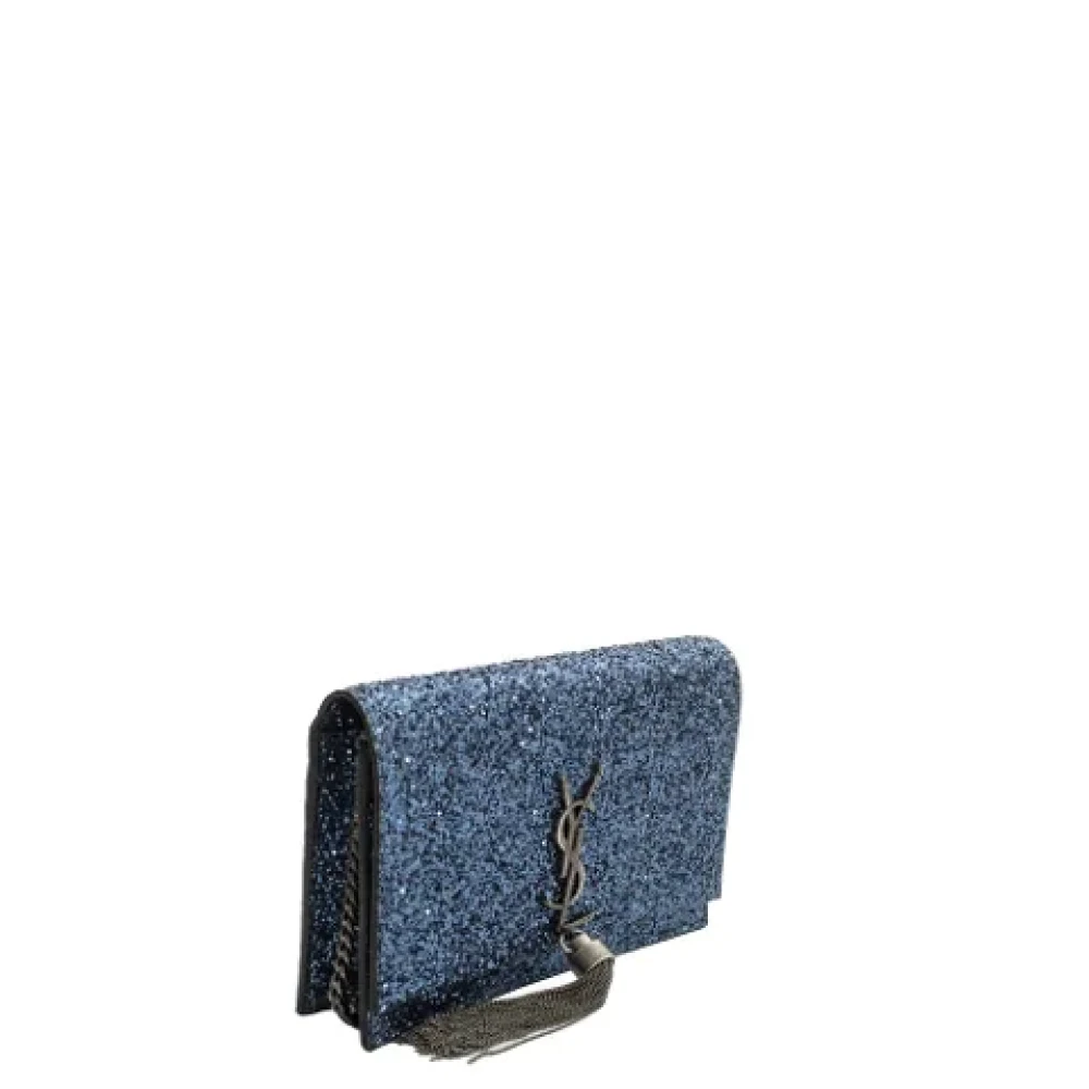 Yves Saint Laurent Vintage Pre-owned Fabric shoulder-bags Blue Dames