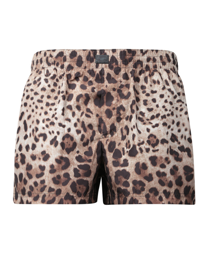 leopard-print-swim-shorts