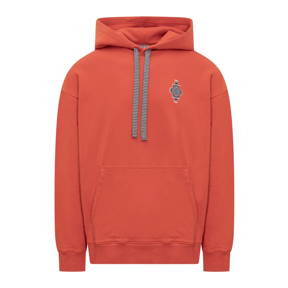 Marcelo Burlon Röd Wings Hoodie Orange, Herr