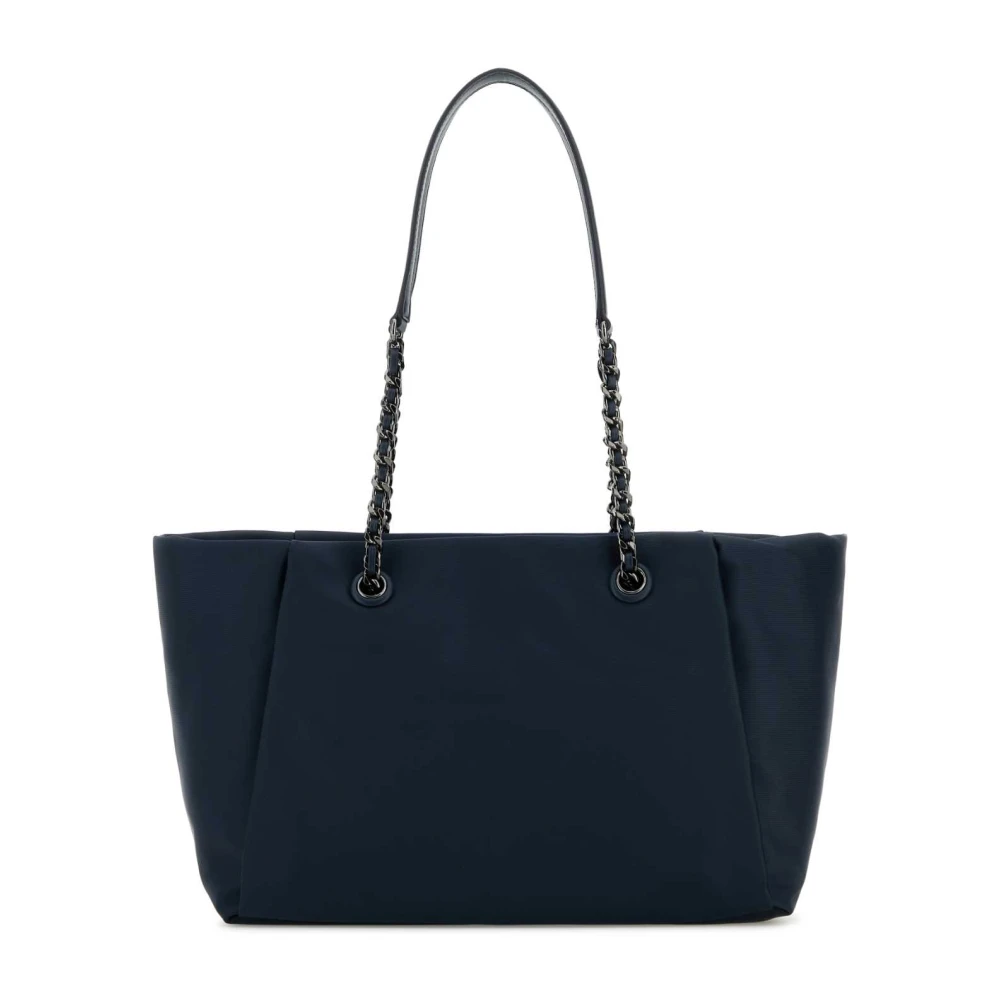 Michael Kors Stijlvolle Navy Blue Nylon Shopping Tas Blue Dames