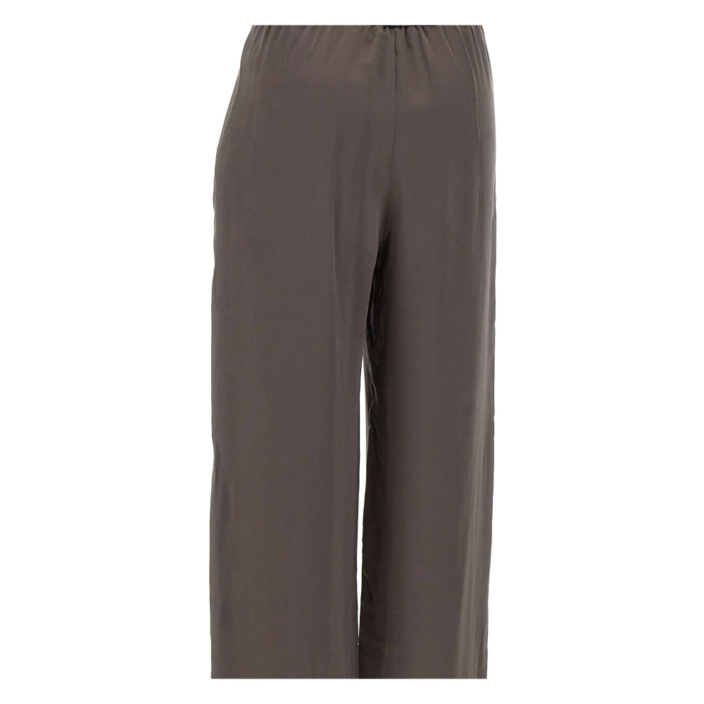 IRO Zijden Wijde Pijp Chocolade Broek Brown Dames