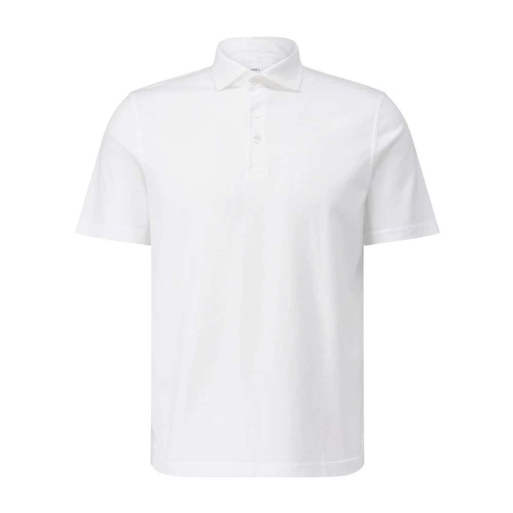 Fedeli Jersey Polo Shirt Klassieke Stijl White Heren