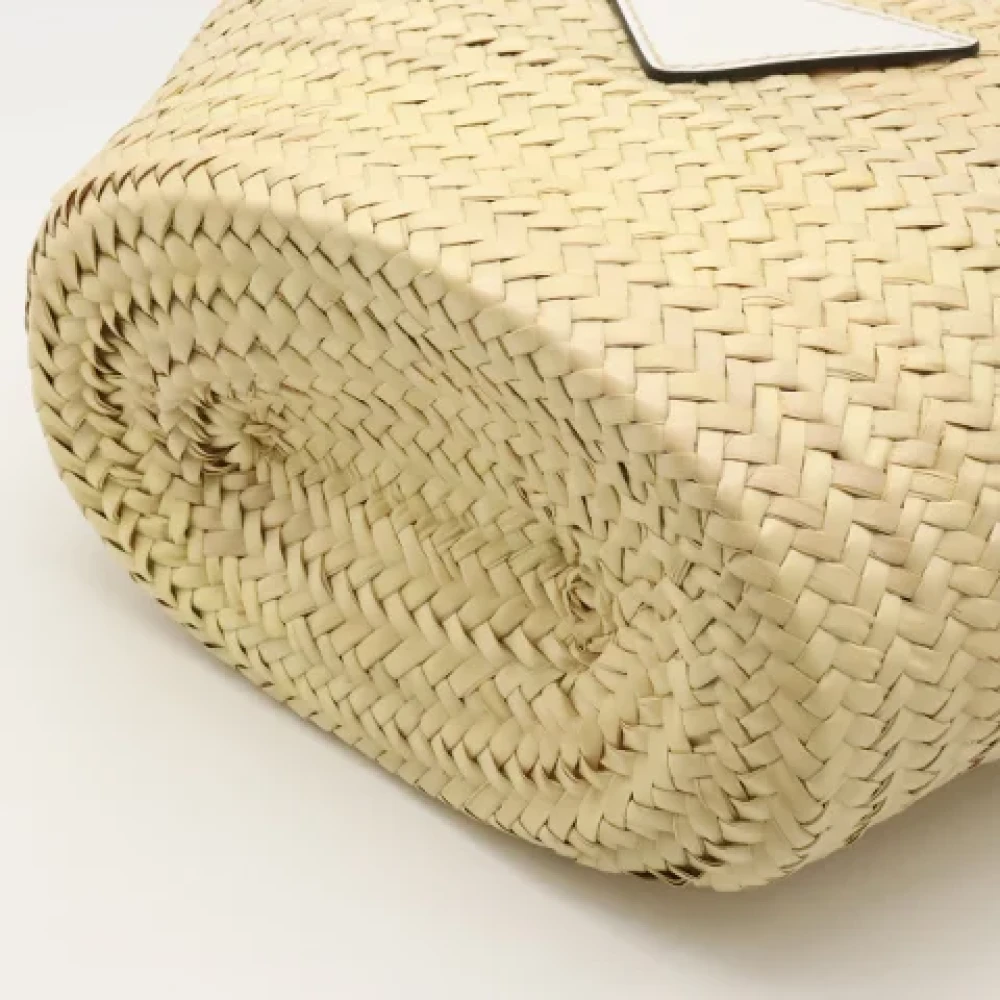 Prada Vintage Pre-owned Leather totes Beige Dames