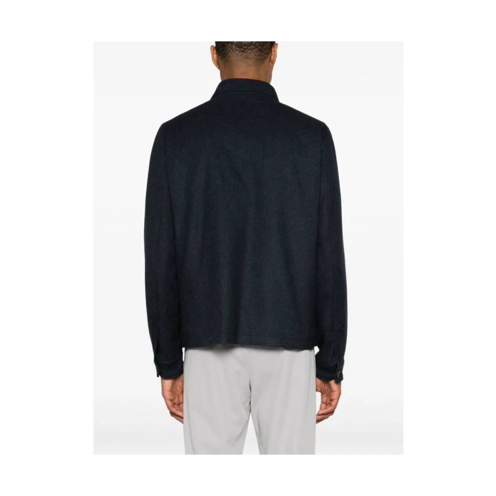 Herno Marineblauwe Klassieke Jas Blue Heren