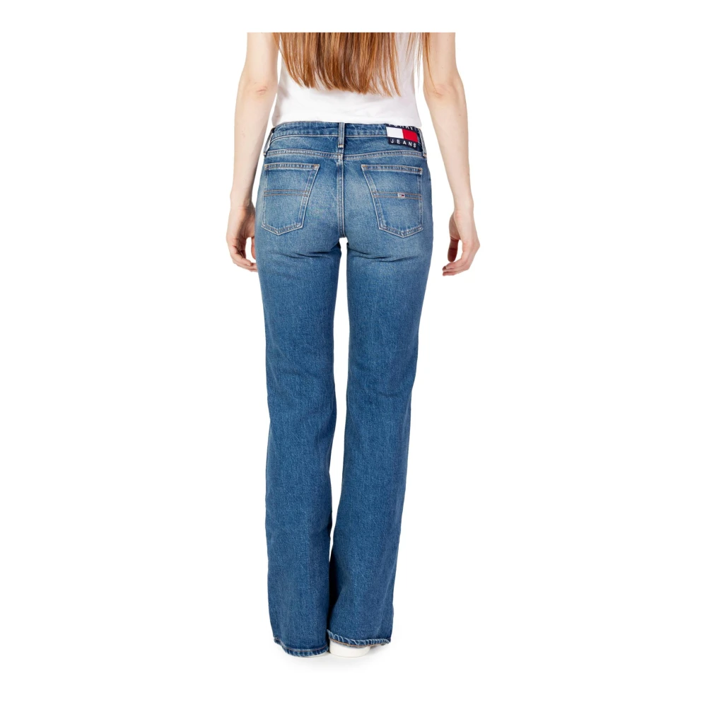 Tommy Jeans Blauwe Katoenmix Rits Jeans Vrouwen Blue Dames