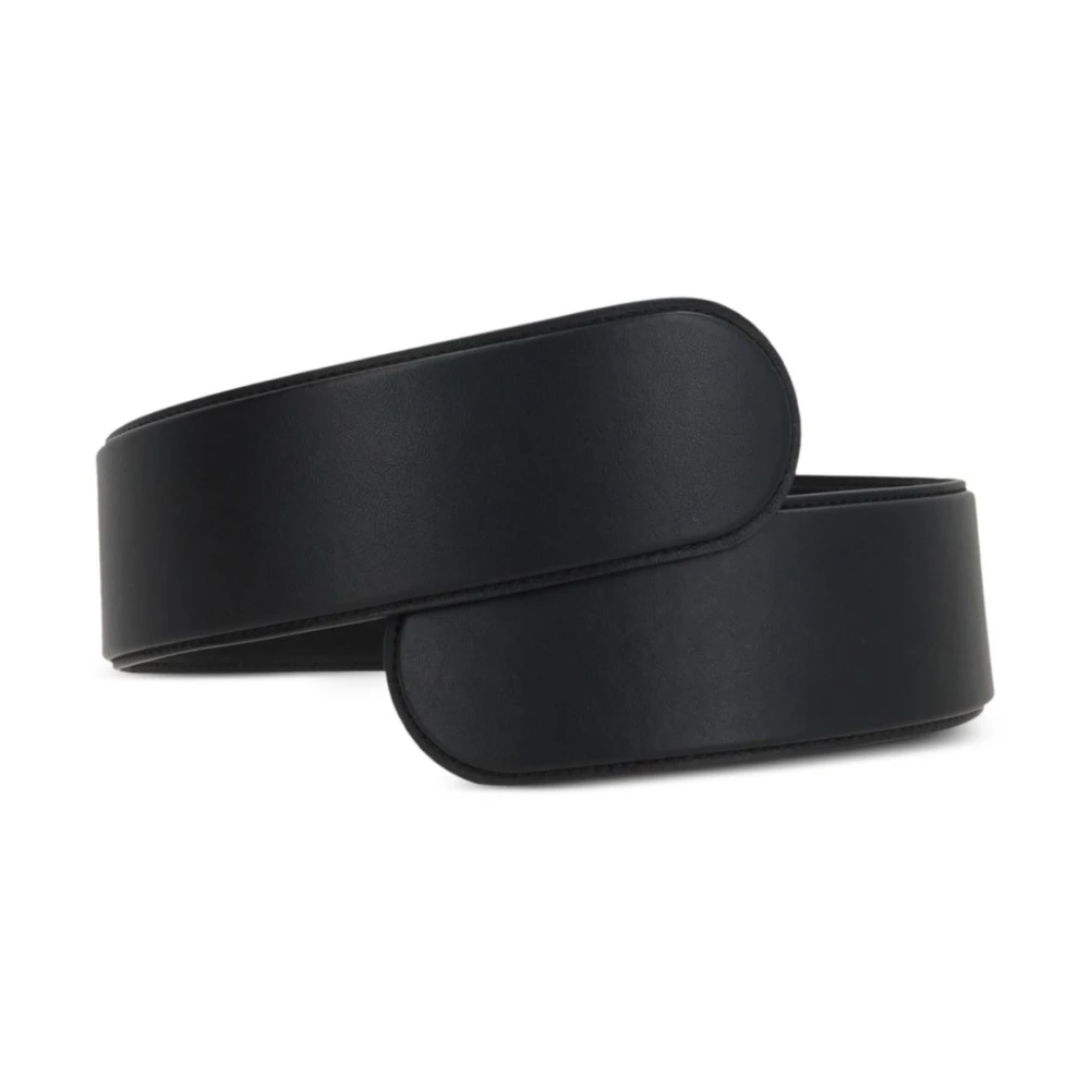 Alaïa Zwart gestructureerde leren riem Black Dames