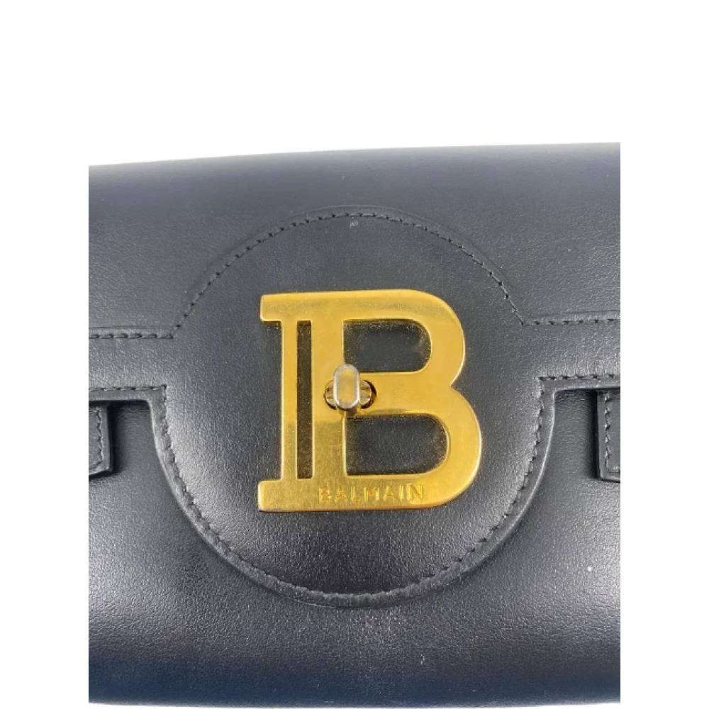Balmain Pre-owned Leather shoulder-bags Black Dames