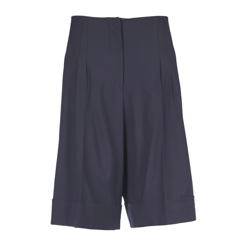 Msgm Uitlopende Geplooide Shorts in Lichtgrijs Blue Dames