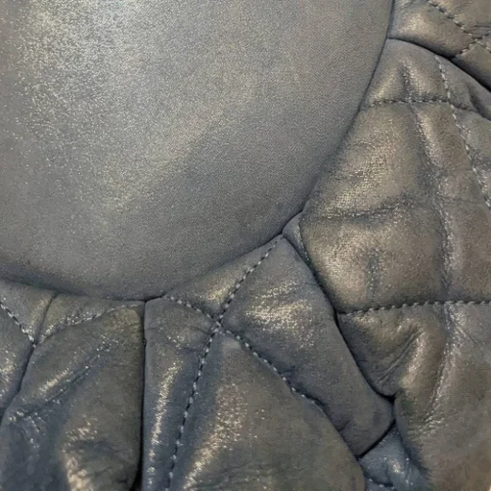 Chanel Vintage Pre-owned Leather chanel-bags Blue Dames
