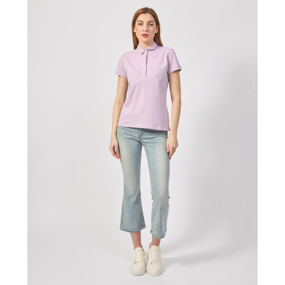 K-way Paarse poloshirt voor vrouwen Purple Dames