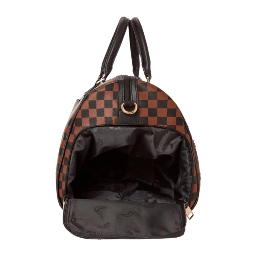 Sprayground Geruite Duffle Tas met Haai Mond Ontwerp Multicolor Heren