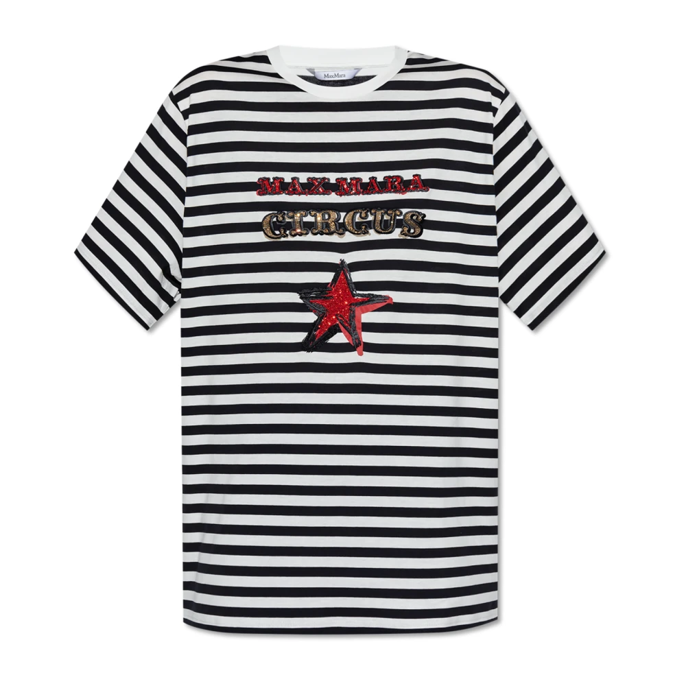 Max Mara T-shirt 'Kaki' White Dames