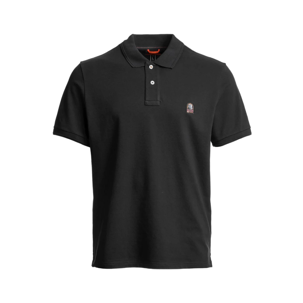 Parajumpers Men's Black Polo Shirts, S, Patch Polo