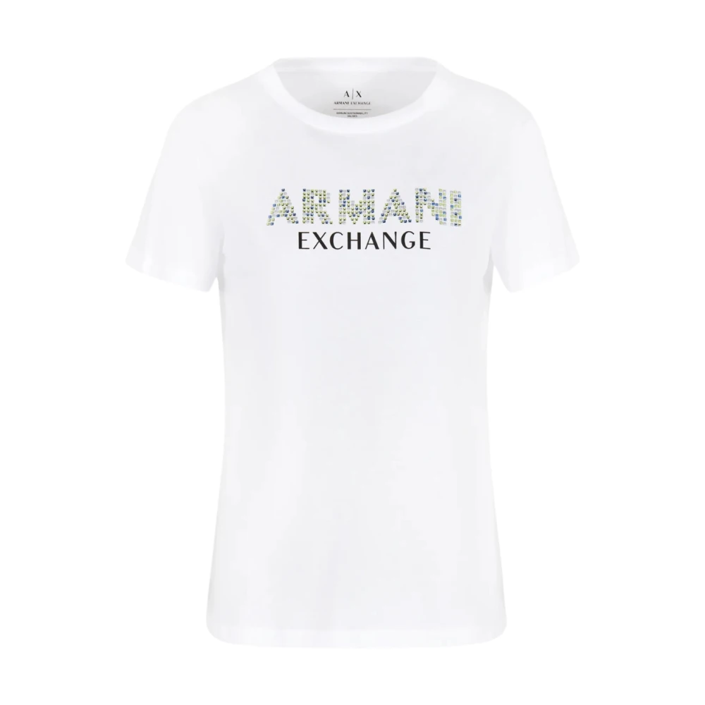 Armani Exchange Optic White T-shirt 3dyt13 yj8qz White Dames