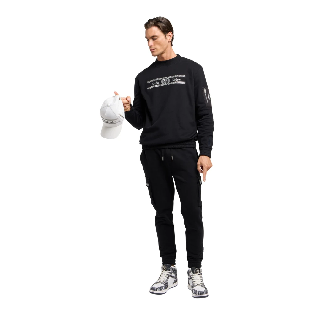 carlo colucci Stijlvol Sweatshirt voor Mannen Black Heren