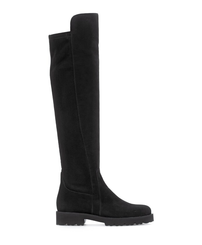gabor-knielaar-zwart-strass-nubuck-stretch