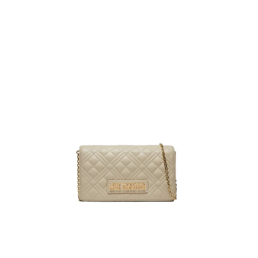 Love Moschino Stijlvolle Ivory Tassen voor Vrouwen Beige Dames
