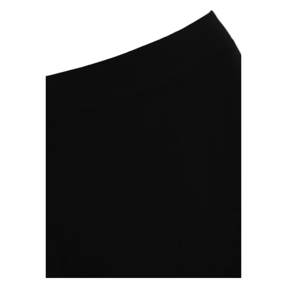 Liviana Conti Zwarte A-lijn Rok Nylon Elastische Taille Black Dames
