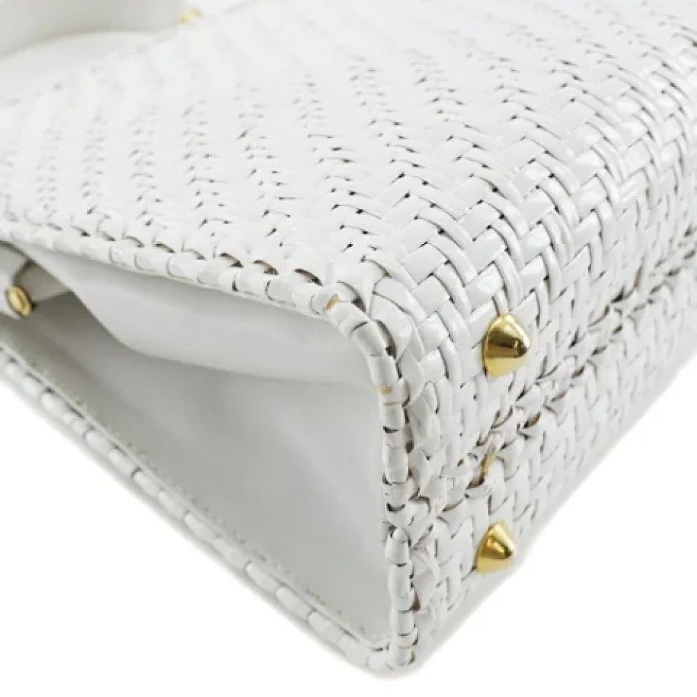 Fendi Vintage Pre-owned Leather handbags White Dames