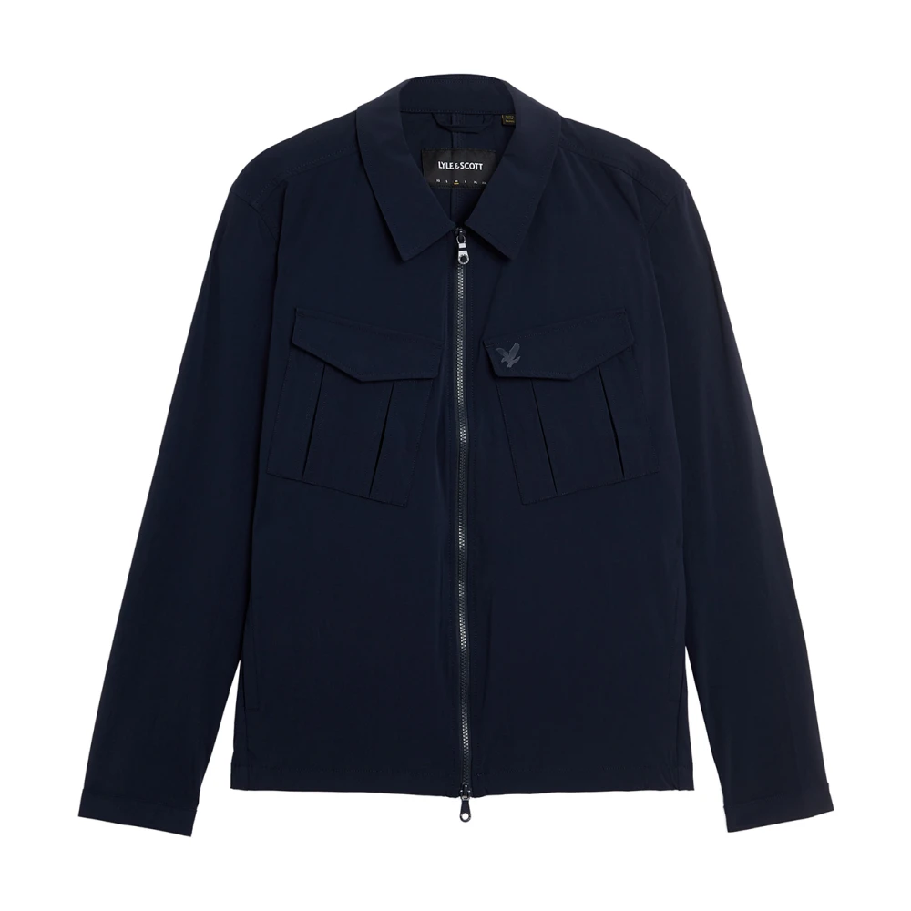Lyle & Scott LS Geweven Shirts Nylon Zak Overshirt Blue Heren