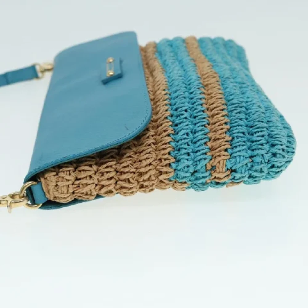 Burberry Vintage Pre-owned Fabric shoulder-bags Blue Dames