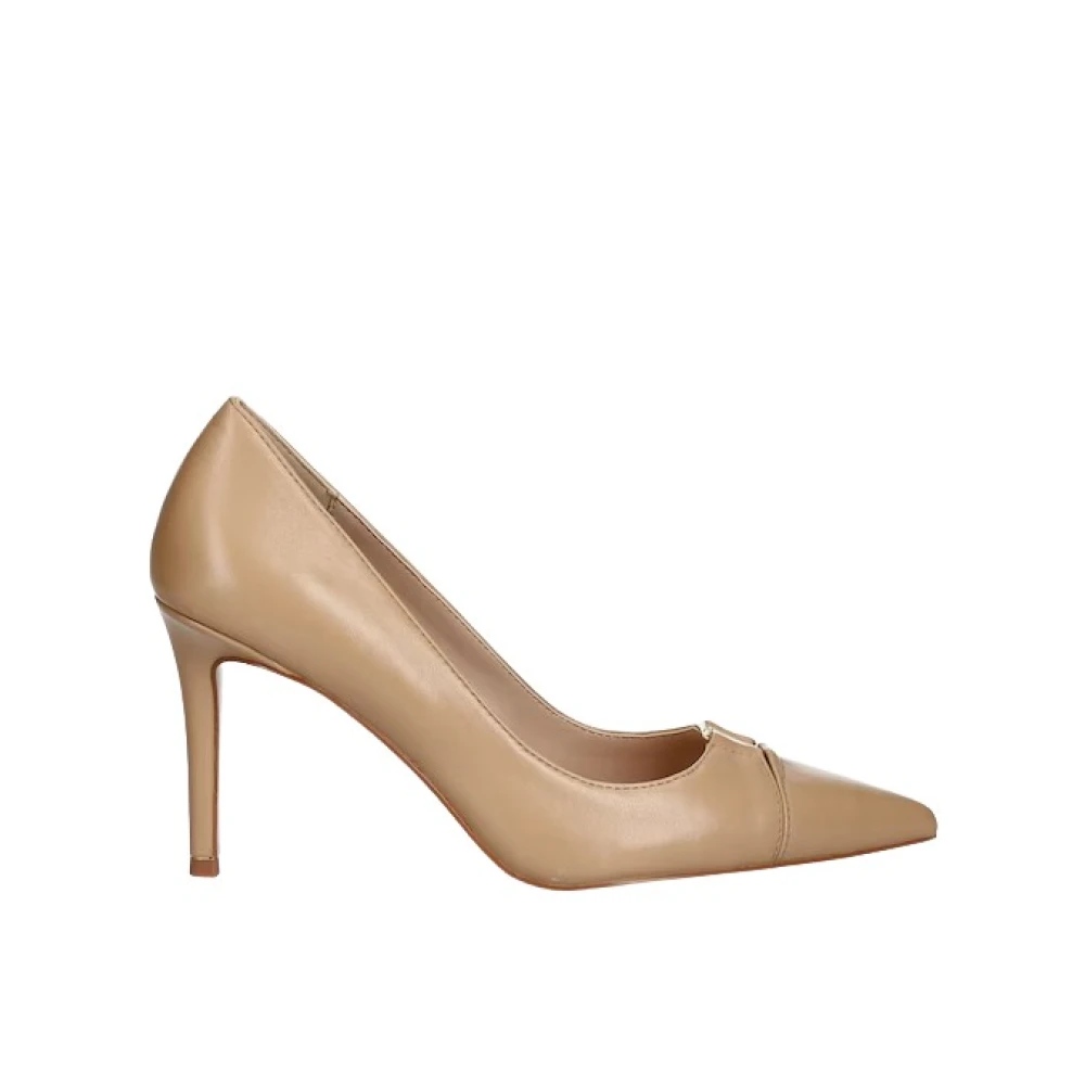 Twinset Women's Beige Pumps, 8 Uk, Calf Leather Court Shoe